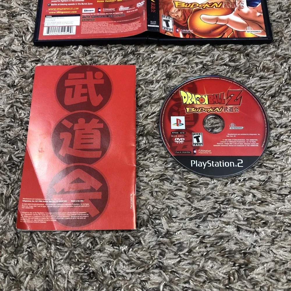 Dragon Ball Z: Budokai (Sony PlayStation 2, PS2) CIB Manual TESTED